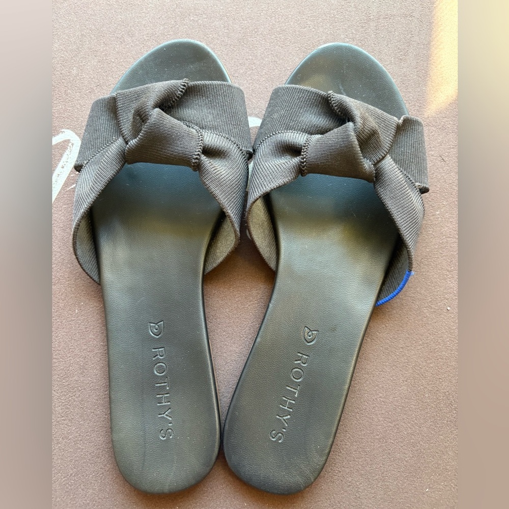 Rothy’s Knot Slide Sandals – Black – Women’s Size 7